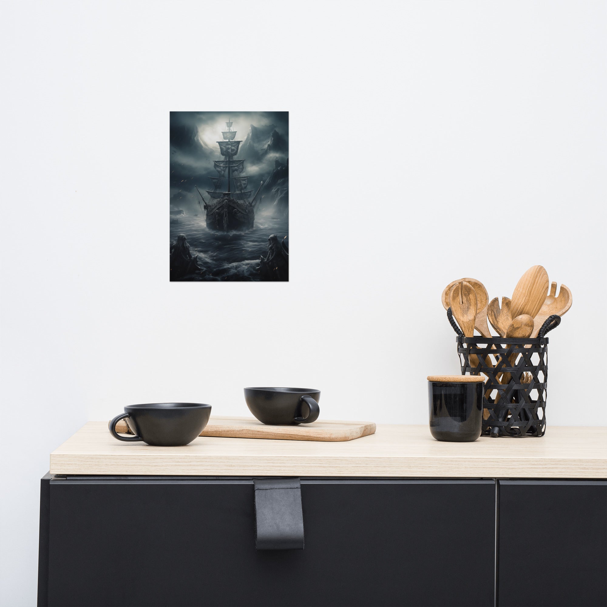 Wikingerschiff (1) - Poster mit mattem Papier