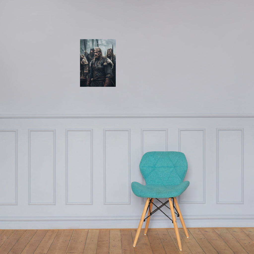 Wikingerkrieger - Poster mit mattem Papier