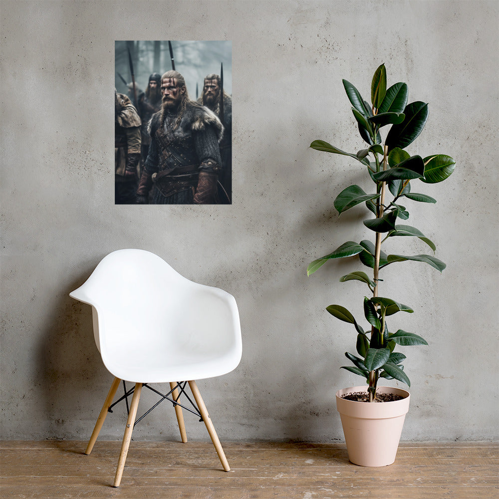 Wikingerkrieger - Poster mit mattem Papier