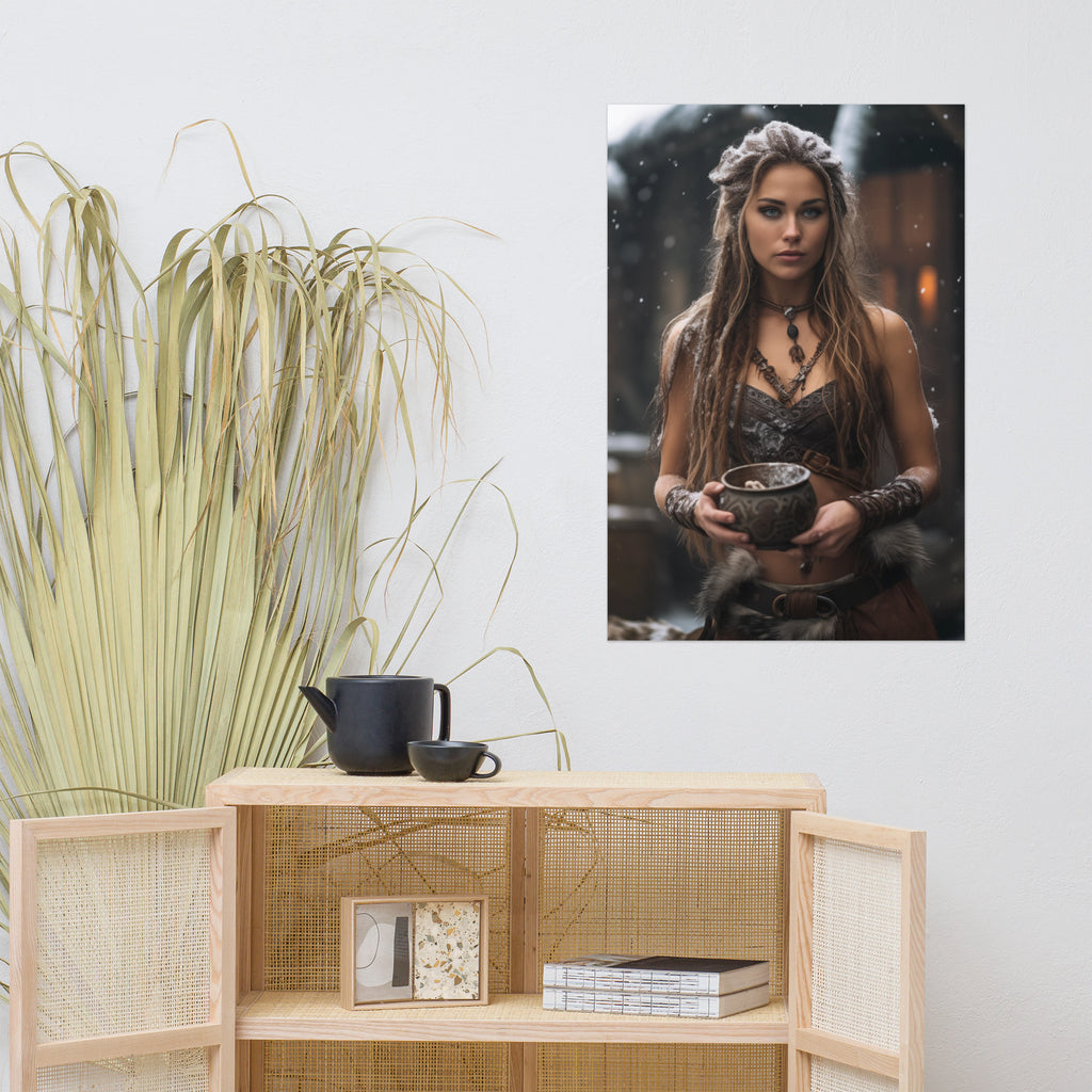 Schamanin (3) - Poster mit mattem Papier