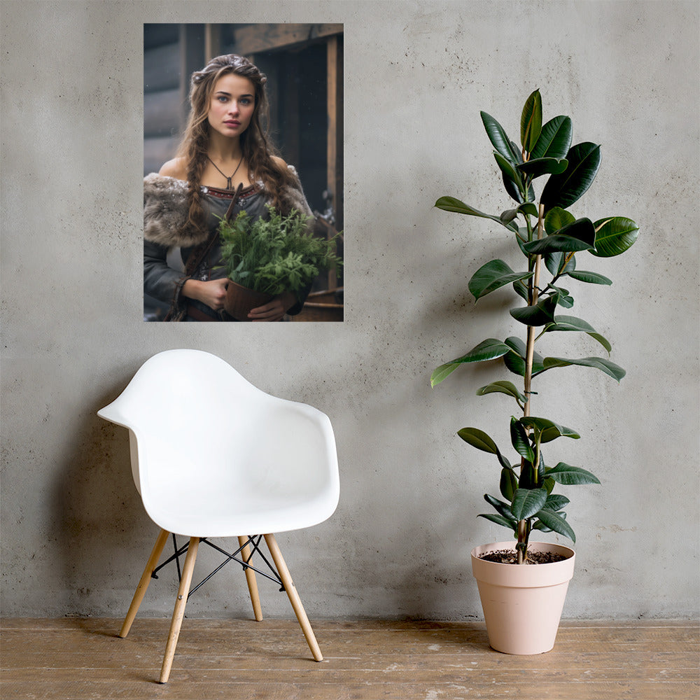 Schamanin - Poster mit mattem Papier