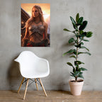 Wikingerkriegerin - Poster mit mattem Papier