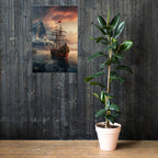 Wikingerschiff - Poster mit mattem Papier