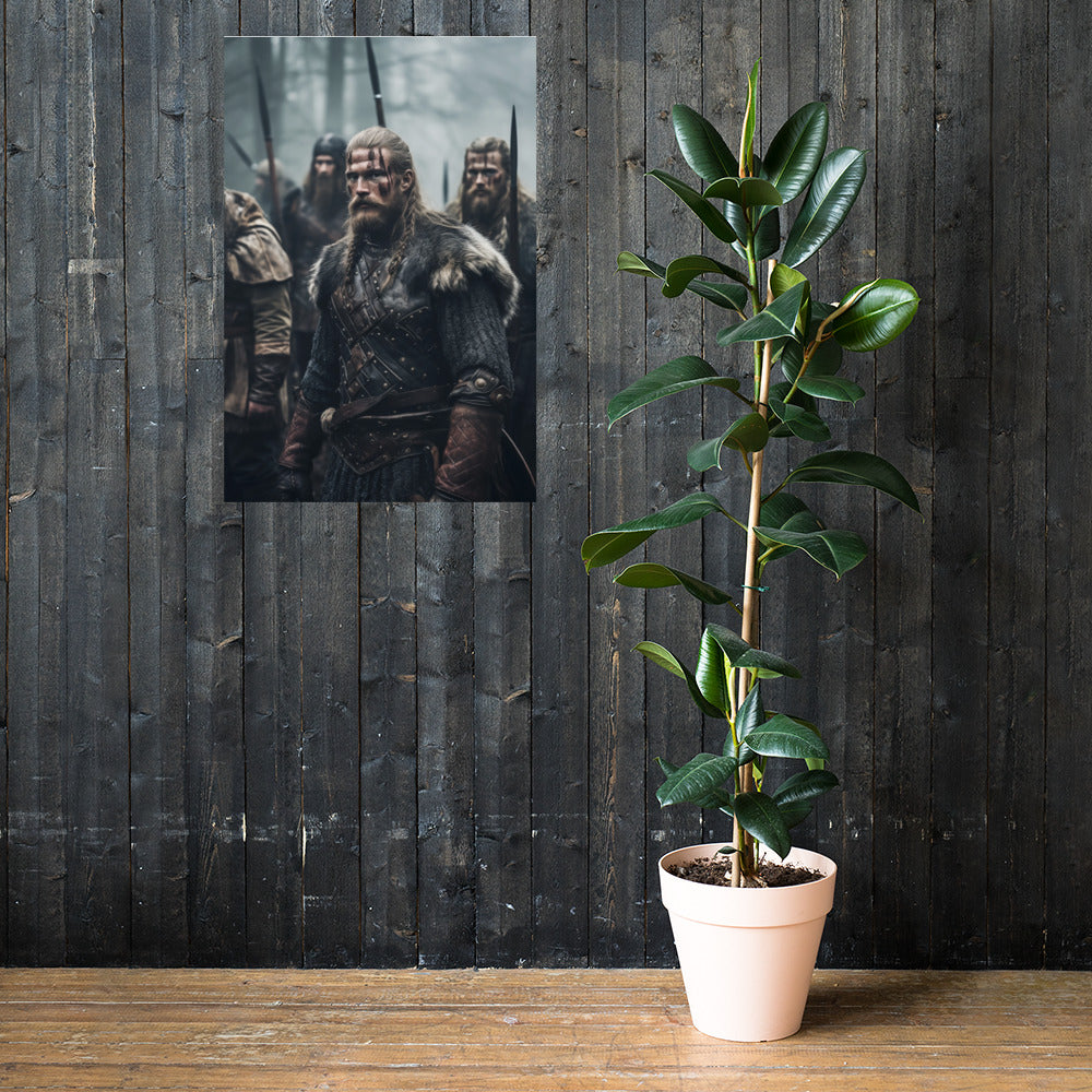 Wikingerkrieger - Poster mit mattem Papier