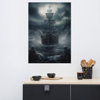 Wikingerschiff (1) - Poster mit mattem Papier