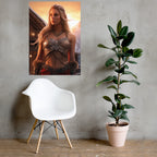 Wikingerkriegerin - Poster mit mattem Papier