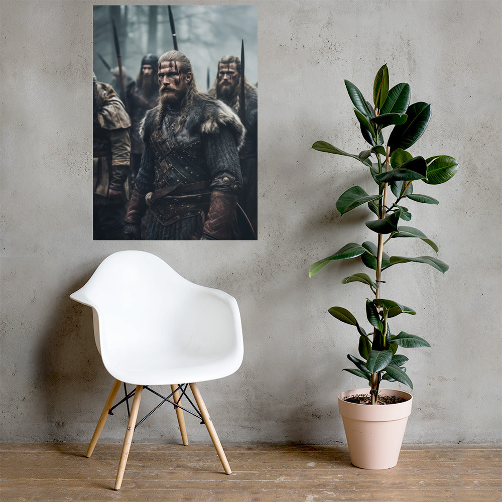 Wikingerkrieger - Poster mit mattem Papier