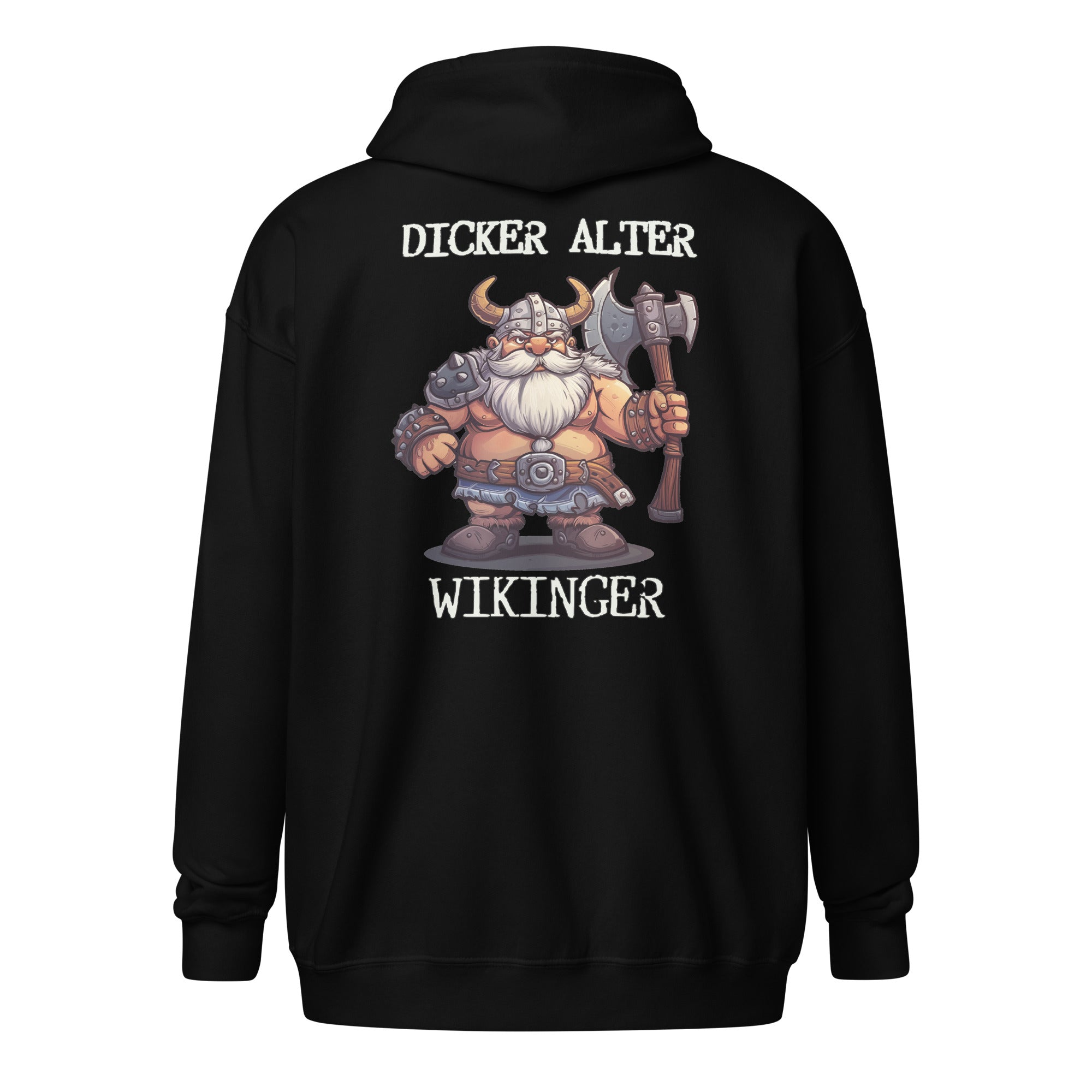 Dicker Alter Wikinger - Unisex Zip-Hoodie