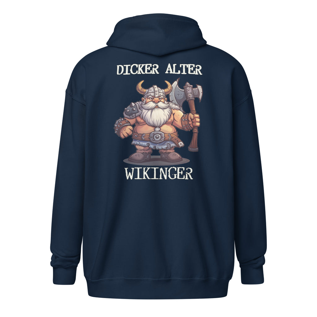 Dicker Alter Wikinger - Unisex Zip-Hoodie