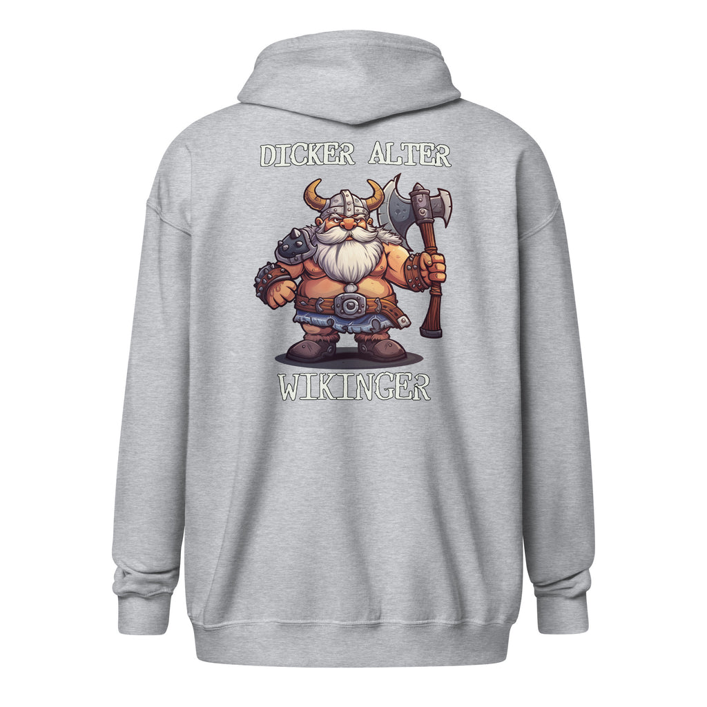 Dicker Alter Wikinger - Unisex Zip-Hoodie