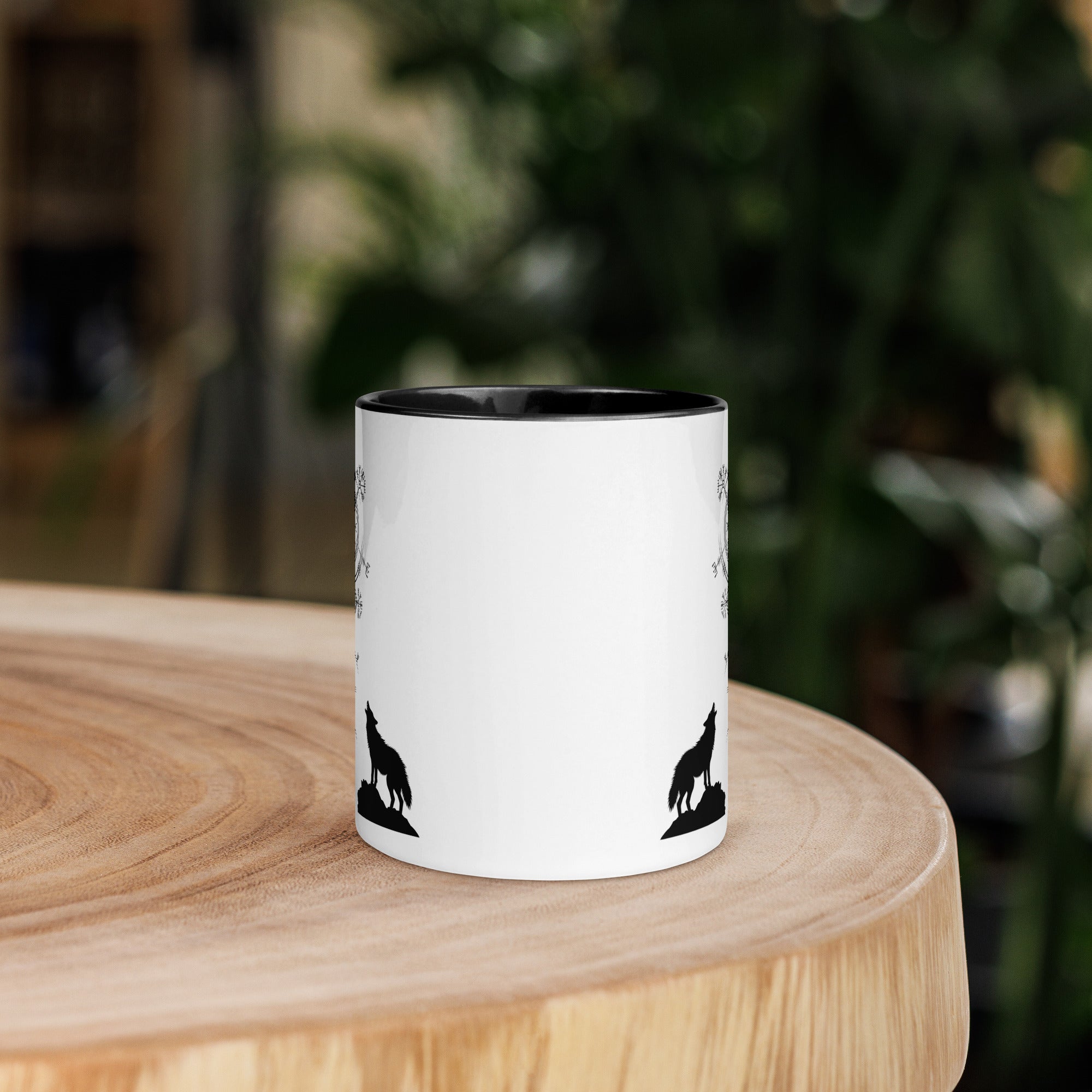 Aegishjalmur Wölfe - Tasse mit farbiger Innenseite