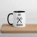 Axt Süchtig - Tasse mit farbiger Innenseite