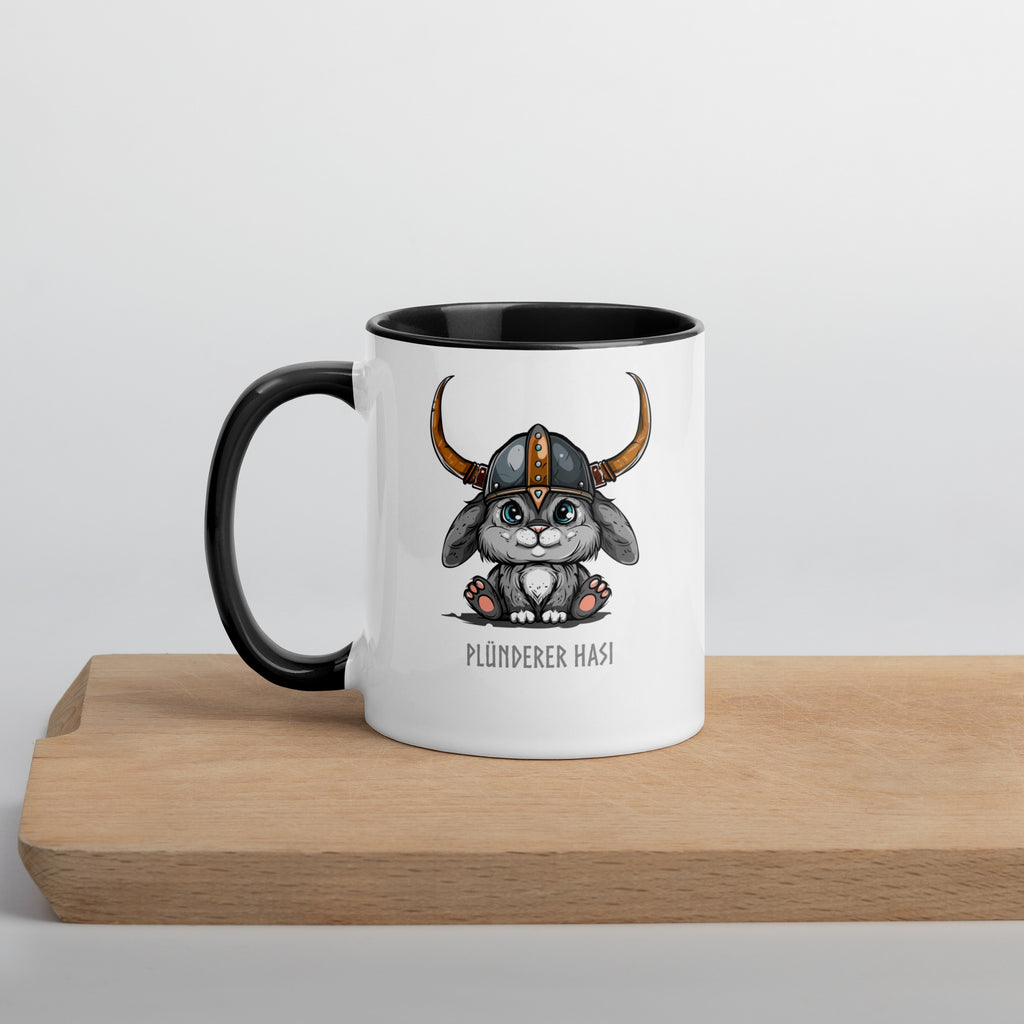 Plünderer Hasi - Tasse mit farbiger Innenseite