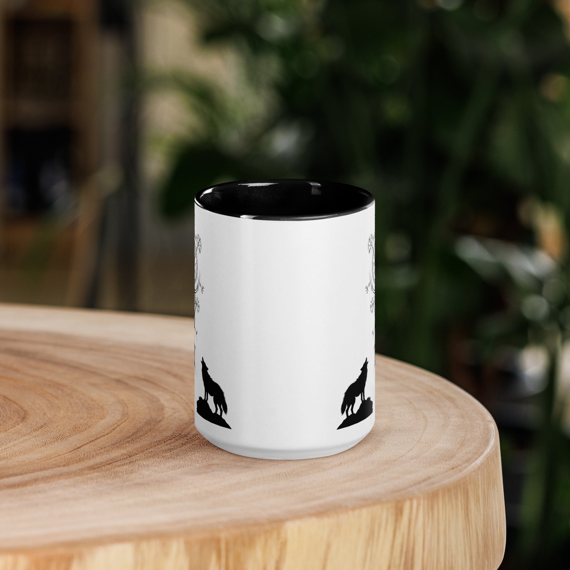 Aegishjalmur Wölfe - Tasse mit farbiger Innenseite