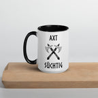 Axt Süchtig - Tasse mit farbiger Innenseite