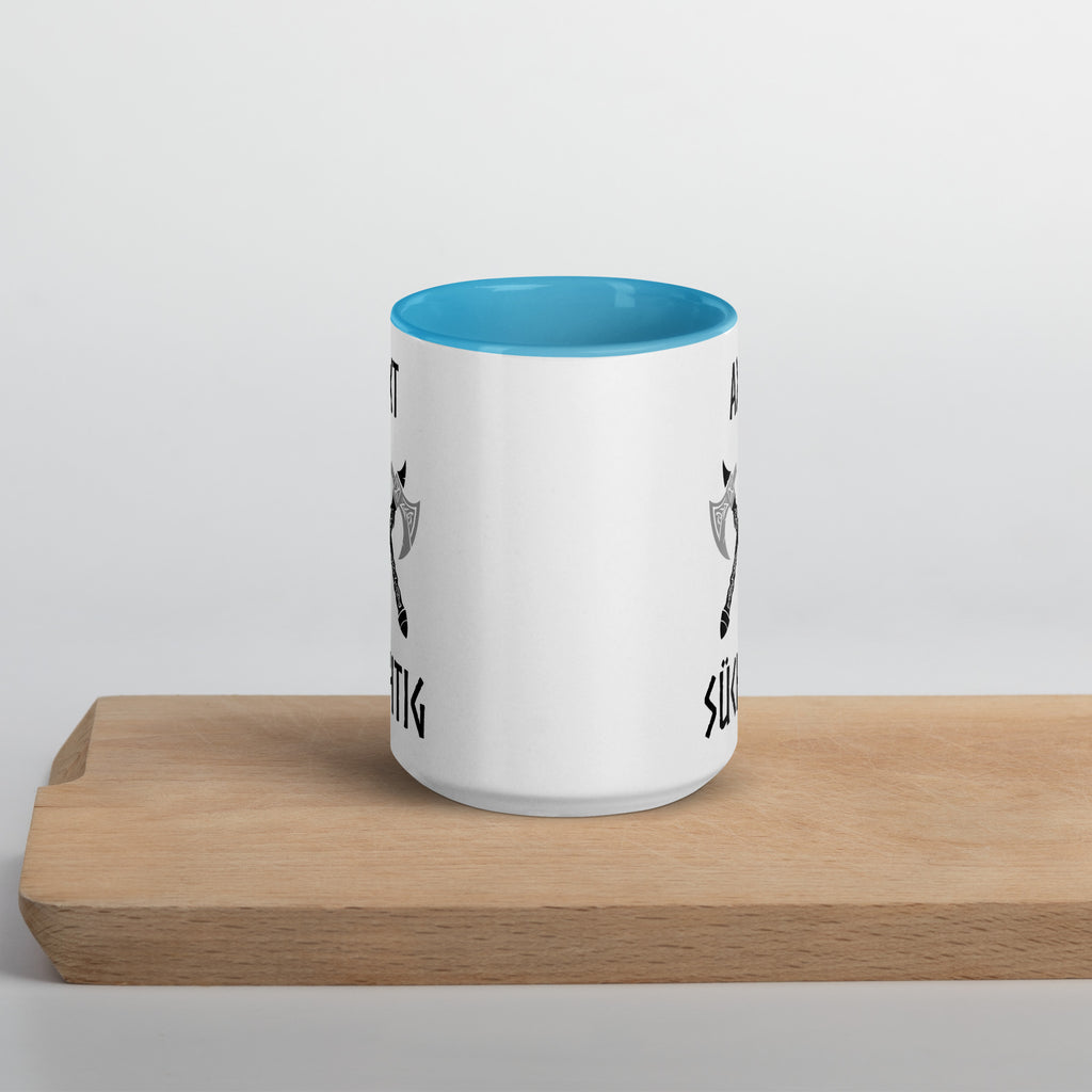 Axt Süchtig - Tasse mit farbiger Innenseite