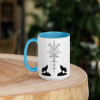 Aegishjalmur Wölfe - Tasse mit farbiger Innenseite