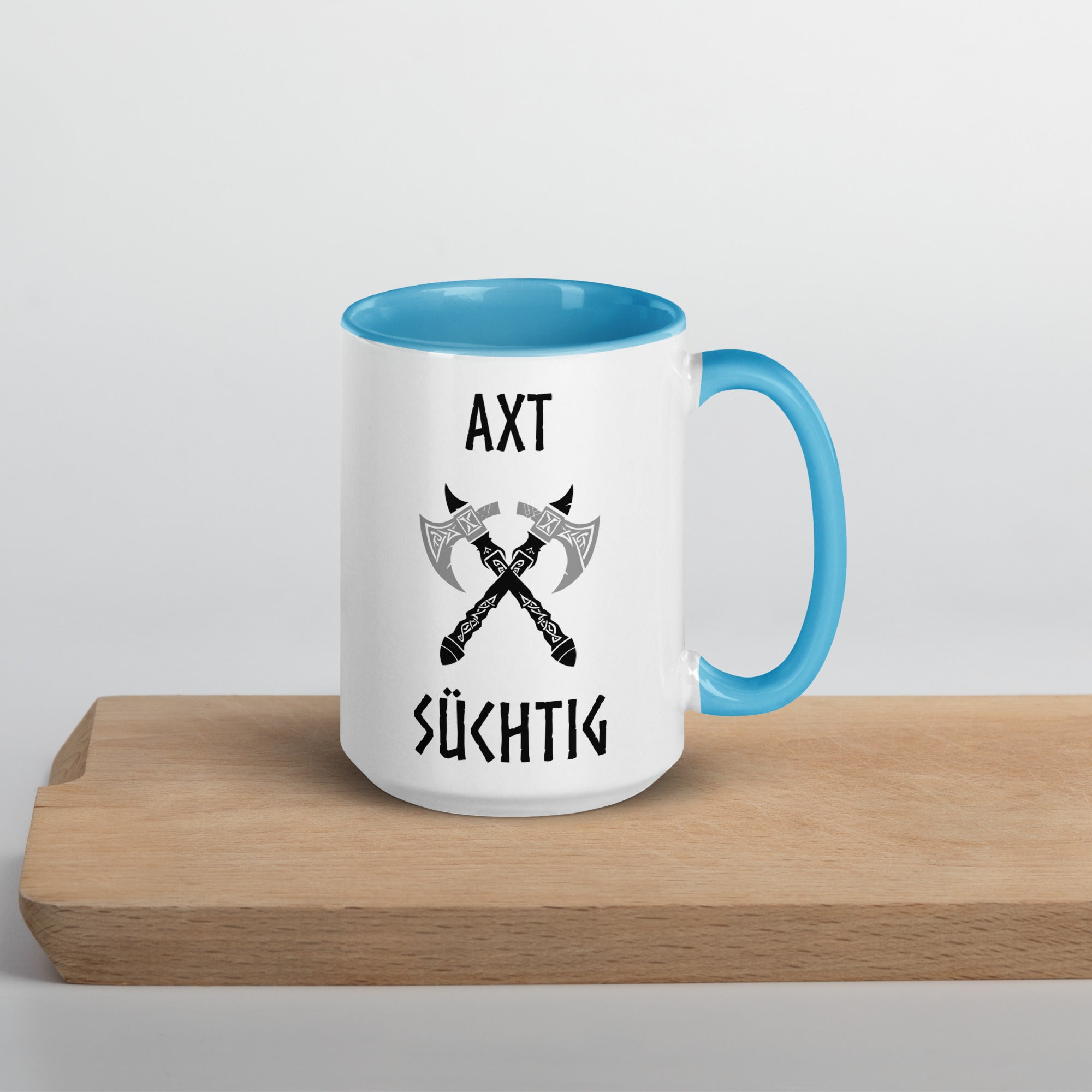 Axt Süchtig - Tasse mit farbiger Innenseite