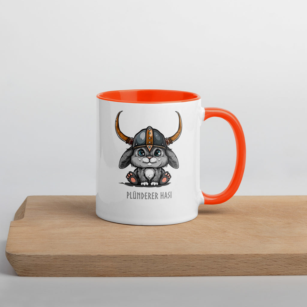 Plünderer Hasi - Tasse mit farbiger Innenseite