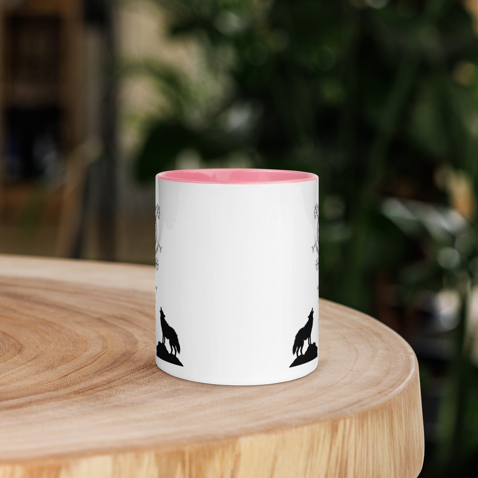 Aegishjalmur Wölfe - Tasse mit farbiger Innenseite