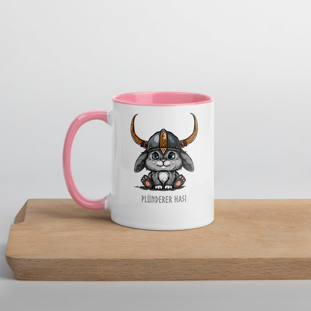 Plünderer Hasi - Tasse mit farbiger Innenseite