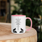 Aegishjalmur Wölfe - Tasse mit farbiger Innenseite