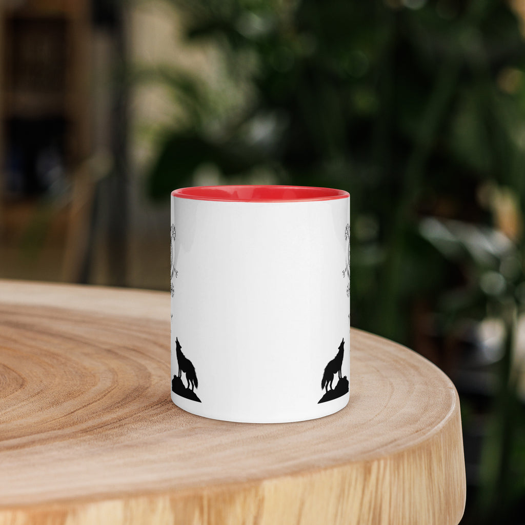 Aegishjalmur Wölfe - Tasse mit farbiger Innenseite