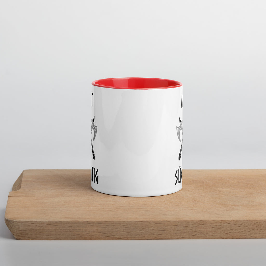 Axt Süchtig - Tasse mit farbiger Innenseite