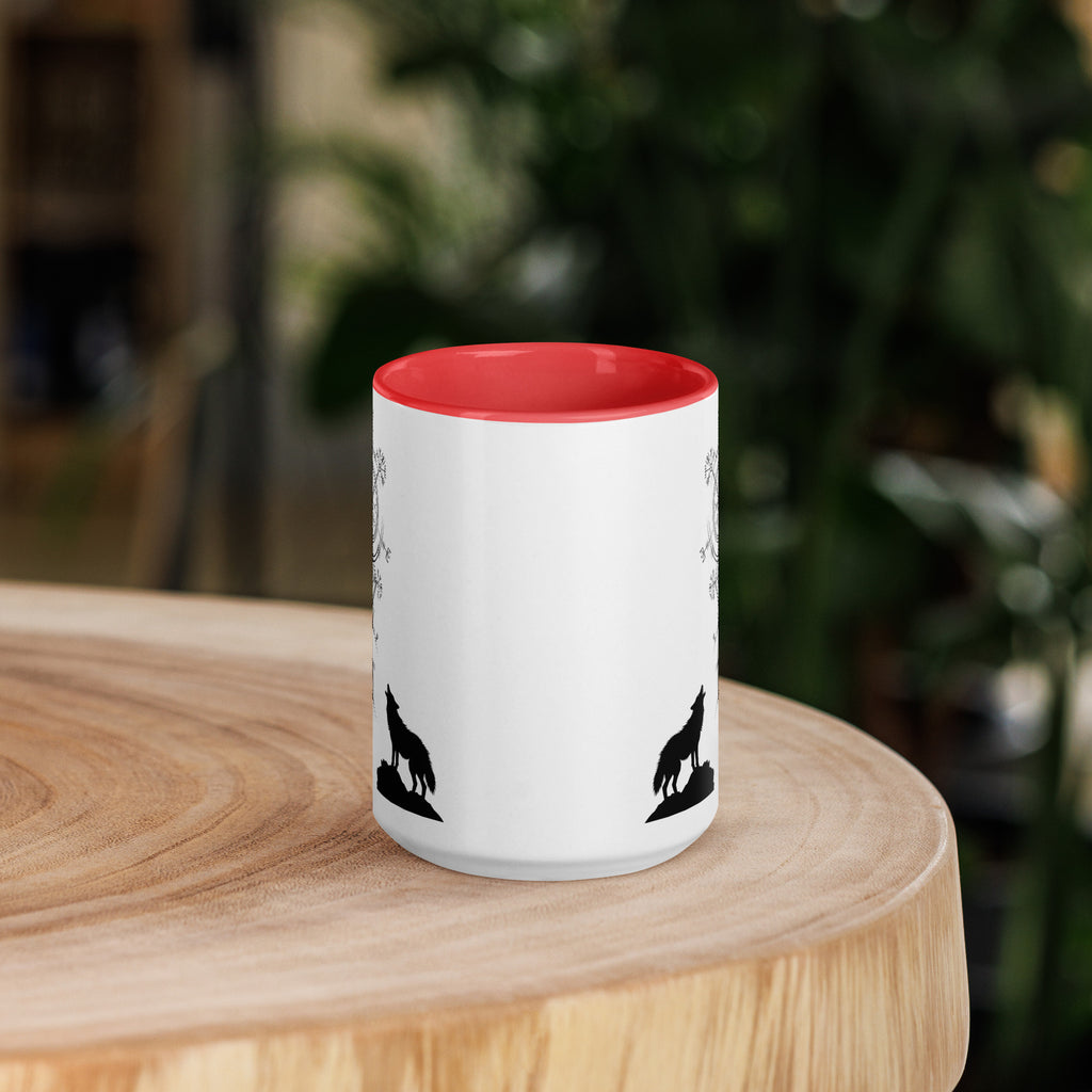 Aegishjalmur Wölfe - Tasse mit farbiger Innenseite