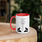 Aegishjalmur Wölfe - Tasse mit farbiger Innenseite