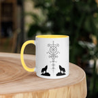 Aegishjalmur Wölfe - Tasse mit farbiger Innenseite