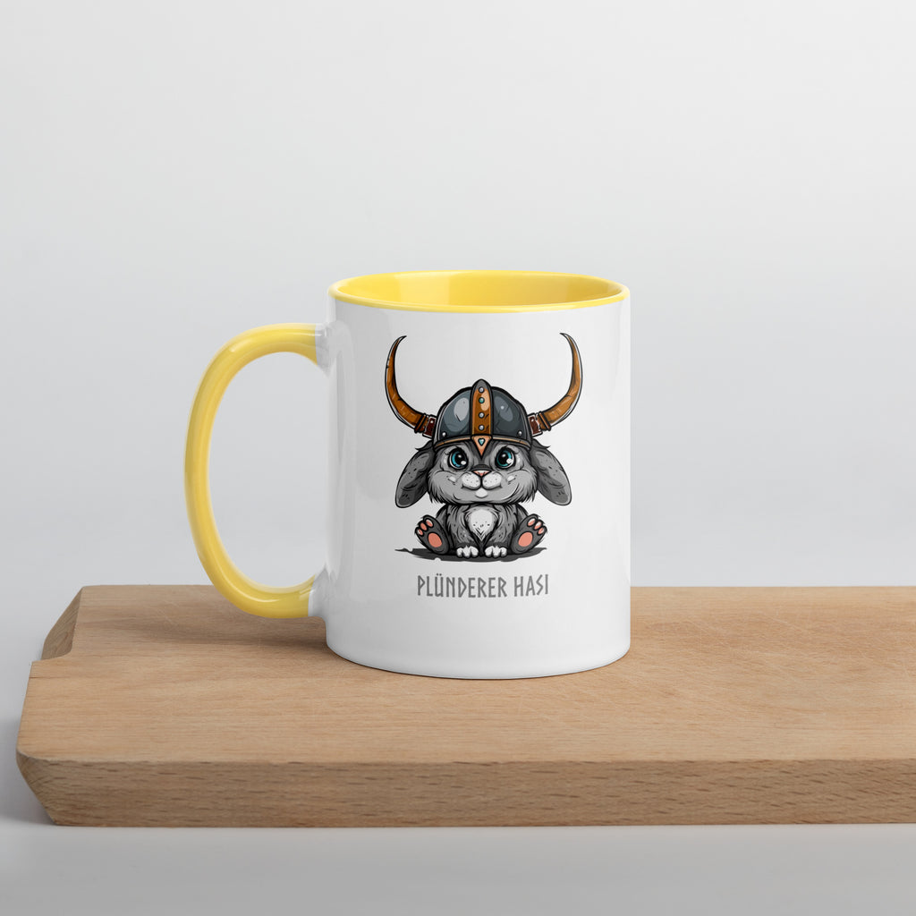 Plünderer Hasi - Tasse mit farbiger Innenseite
