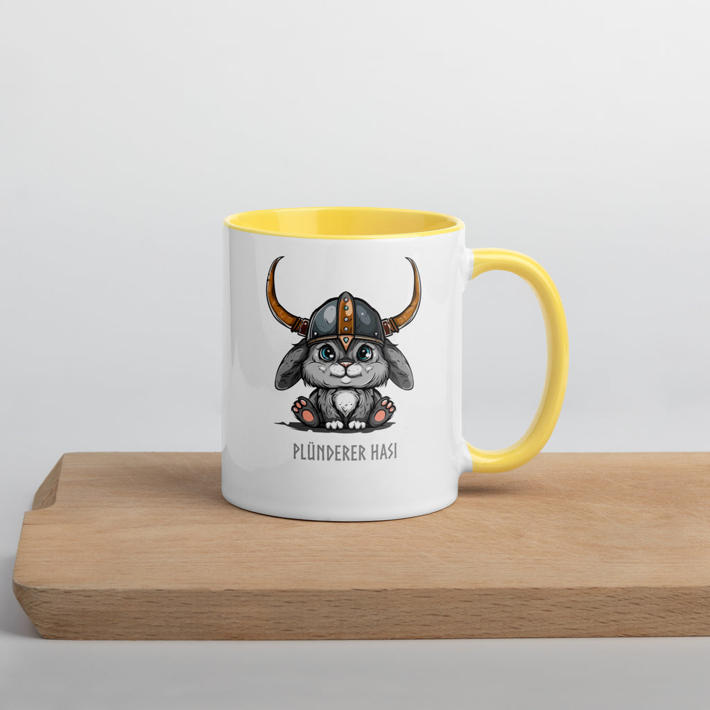 Plünderer Hasi - Tasse mit farbiger Innenseite