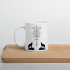 Aegishjalmur Wölfe - Weiße, glänzende Tasse