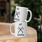 Axt Süchtig - Weiße, glänzende Tasse