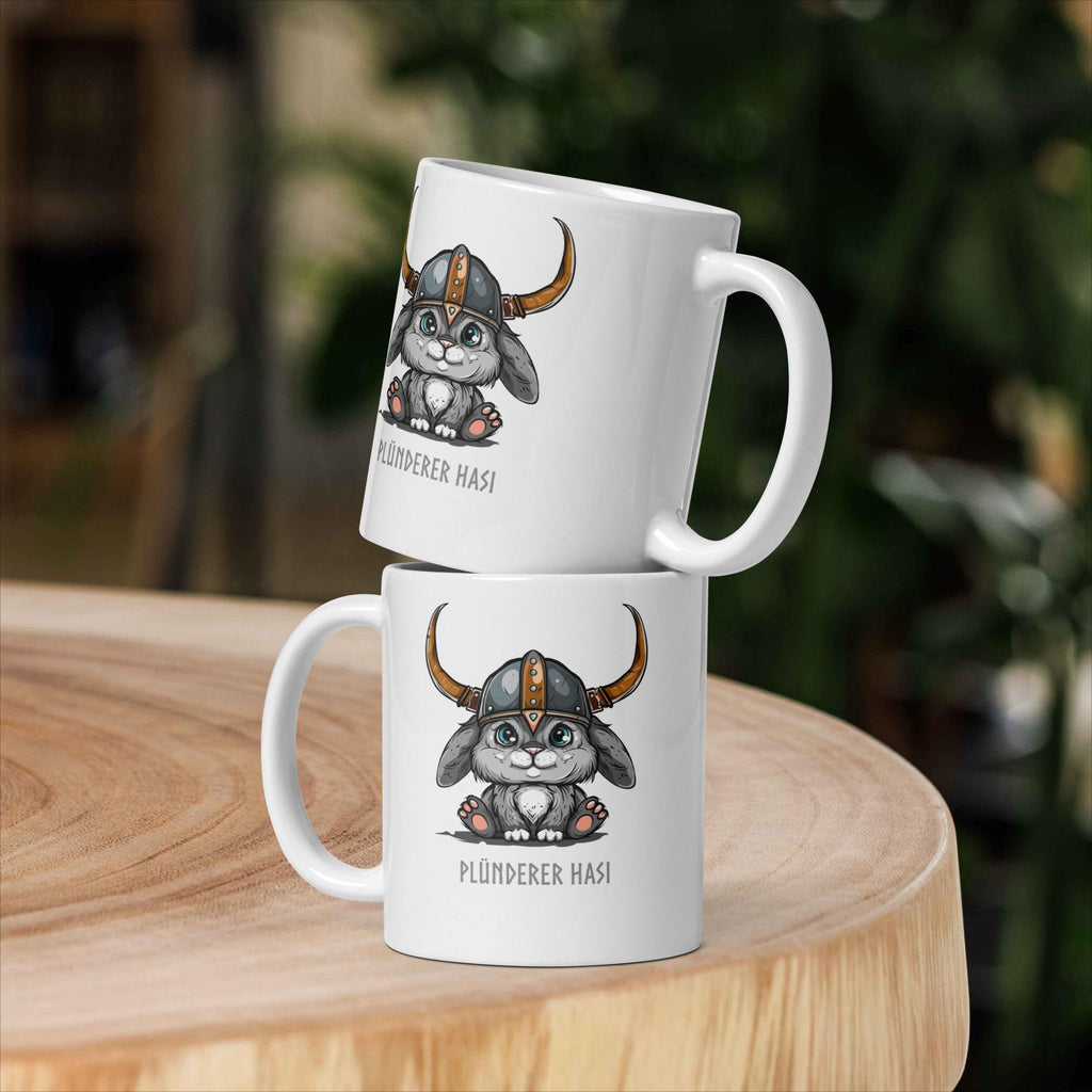 Plünderer Hasi - Weiße, glänzende Tasse
