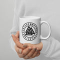 Valknut - Weiße, glänzende Tasse