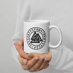 Valknut - Weiße, glänzende Tasse