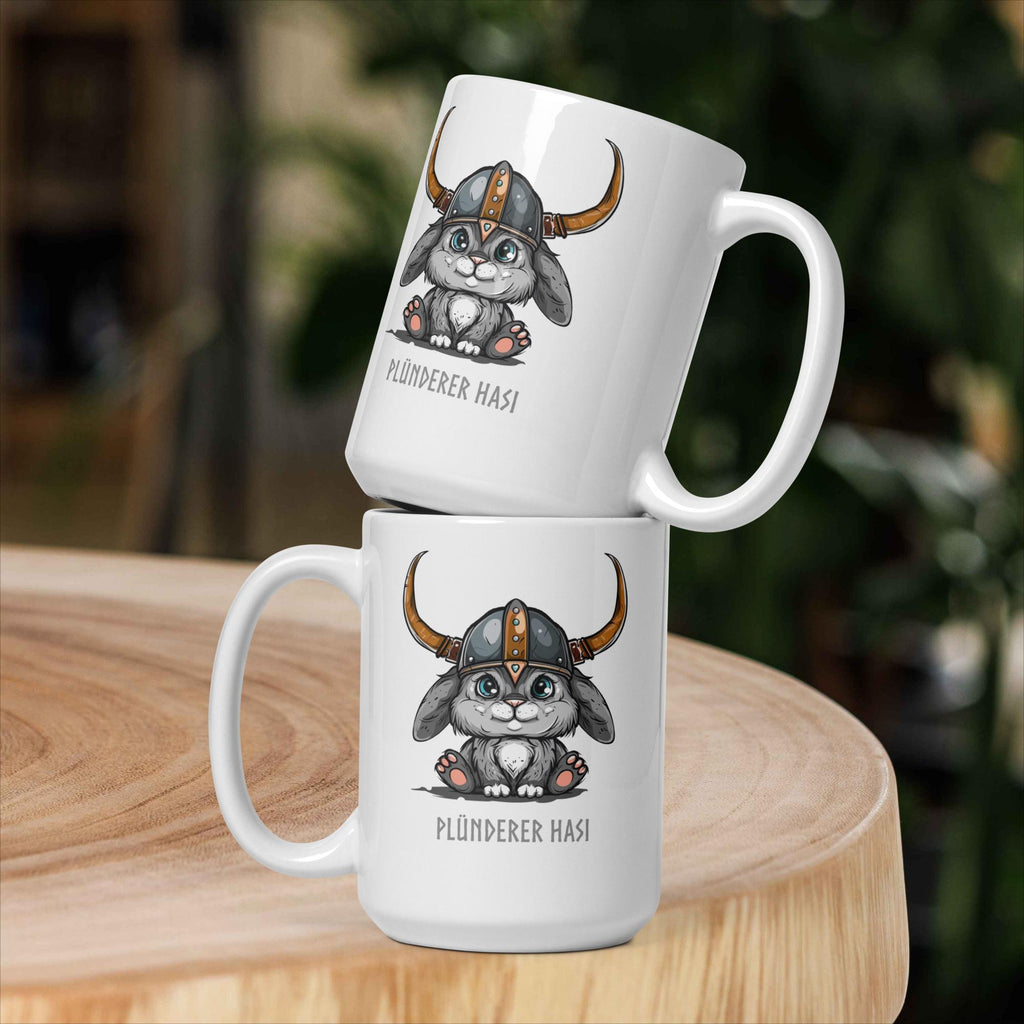 Plünderer Hasi - Weiße, glänzende Tasse