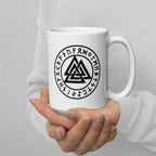 Valknut - Weiße, glänzende Tasse